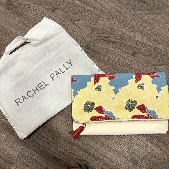 Rachel Pally Retro Floral Clutch Cream/Blue/Burgundy/Red wine - Picture 1 of 7